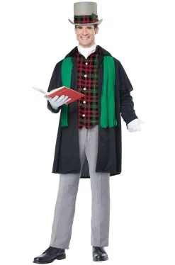 Holiday Caroler Man Adult Costume