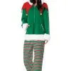 Elf Fleece Jumpsuit Adult Costume -Cheap Kids Costumes Store CC5221 174 full 1