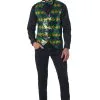 Men's Sequin Carnival Vest Set Adult Costume Kit -Cheap Kids Costumes Store CC6122 004 full 1
