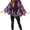 Purple Butterfly Wing Poncho Adult Costume -Cheap Kids Costumes Store F90538P full 1