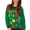 Light Up Christmas Sweater Adult Costume (M)