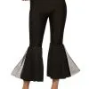 Black Disco Crop Bell Bottoms