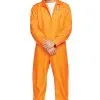 Men's Prison Jumpsuit Adult Costume -Cheap Kids Costumes Store L86877 full 1