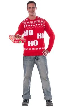 Ho Ho Ho Sweater Adult Costume
