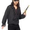 Pirate Shirt Adult Costume (Black)