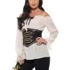 Deluxe Pirate Shirt Adult Costume (Ivory) -Cheap Kids Costumes Store SM47356 full 1