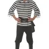 Striped Pirate Adult Costume (Black) -Cheap Kids Costumes Store U28880 full 1